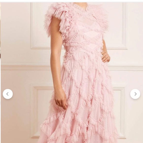 Genevieve ruffle gown- dark pink - Picture 2 of 5